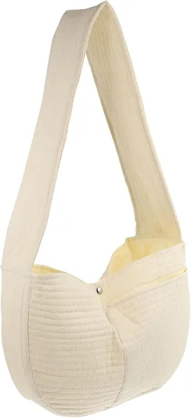 POPETPOP 1pc Pet Sling Carrier Bag for Cats and Puppies Portable Crossbody Shoulder Bag Beige Comfortable Wide Strap for Easy Carrying for Travel and Outdoor Use