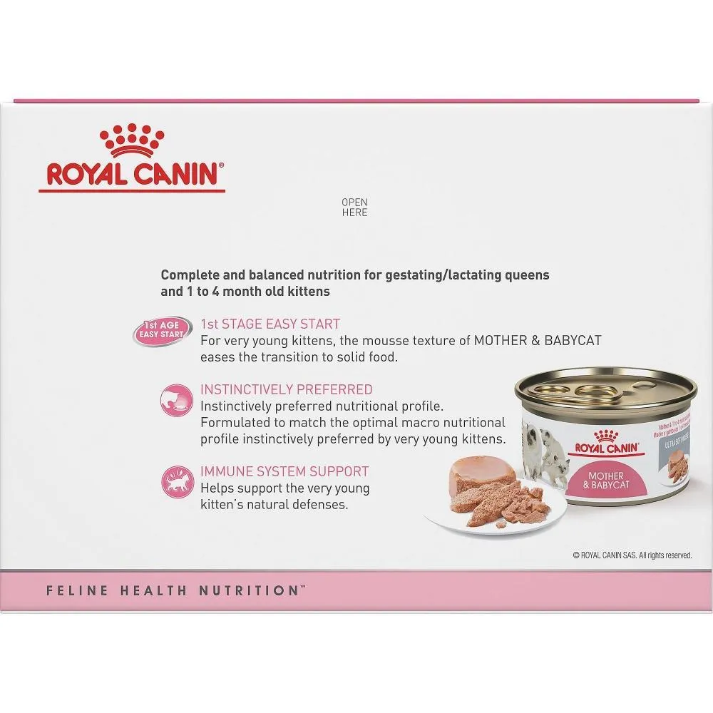Royal Canin Feline Health Nutrition Mother & Babycat Ultra Soft Mousse in Sauce Canned Cat Food