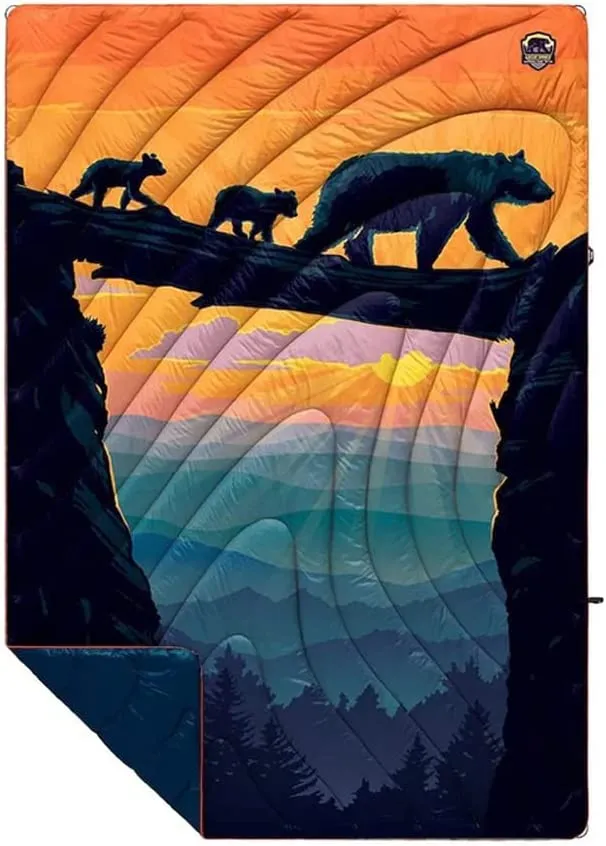 Rumpl The Original Puffy National Parks Collection | Printed Outdoor Camping Blanket for Traveling, Picnics, Beach Trips, Concerts | Yosemite, 1-Person