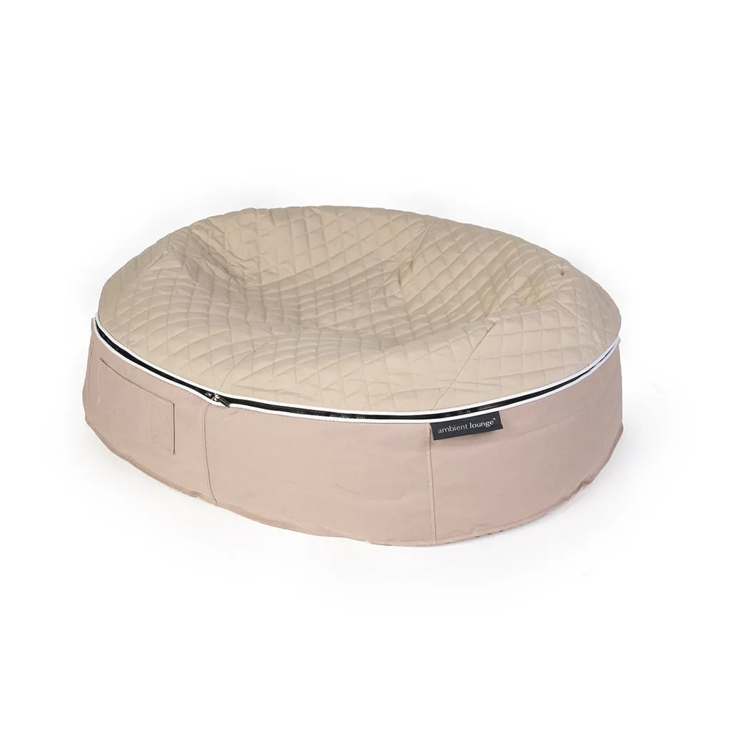 (S) Premium Thermoquilt Dog Bed (Beige)
