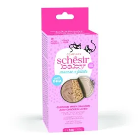 Schesir Baby M&S Wet Kitten Food Chicken/Salmon 3 x 55g