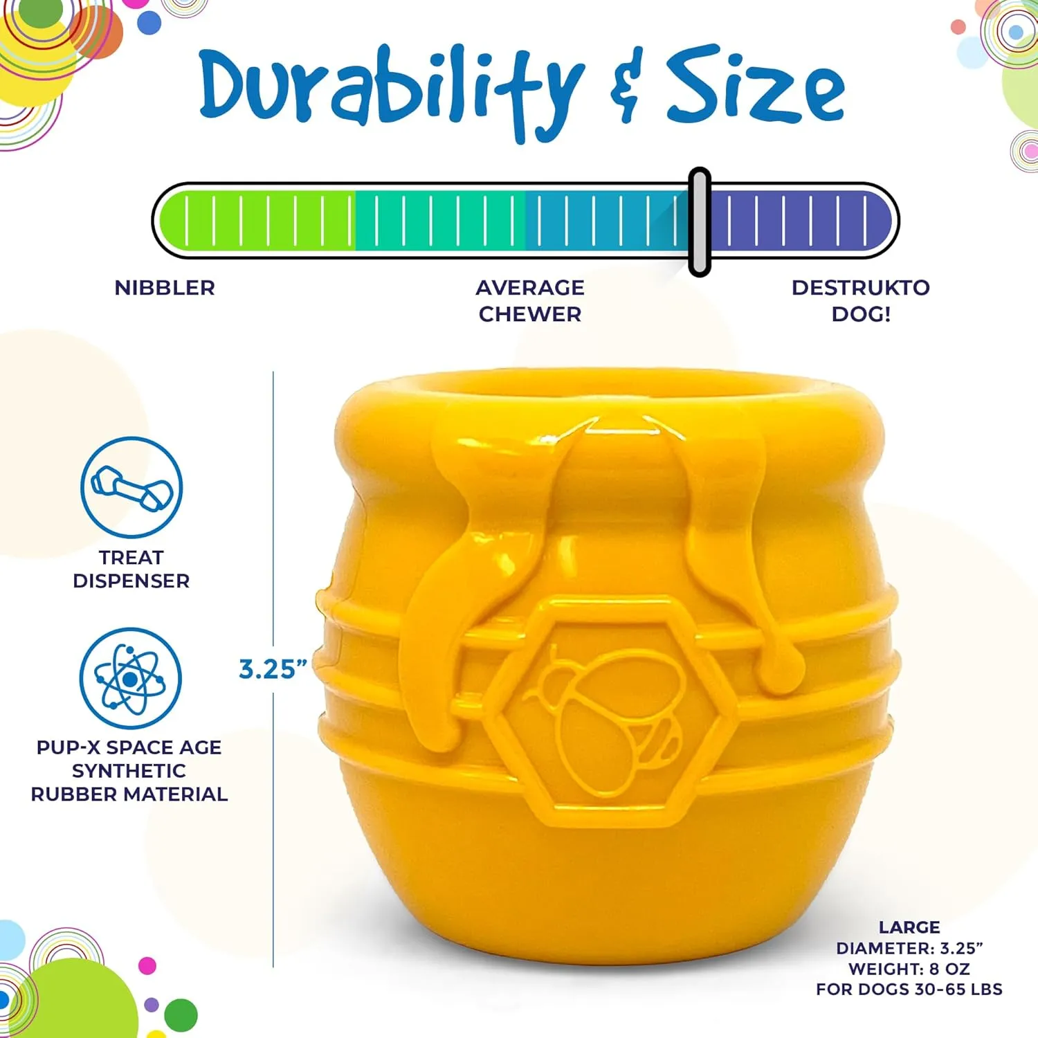 SodaPup Honey Pot Durable Rubber Treat Dispenser