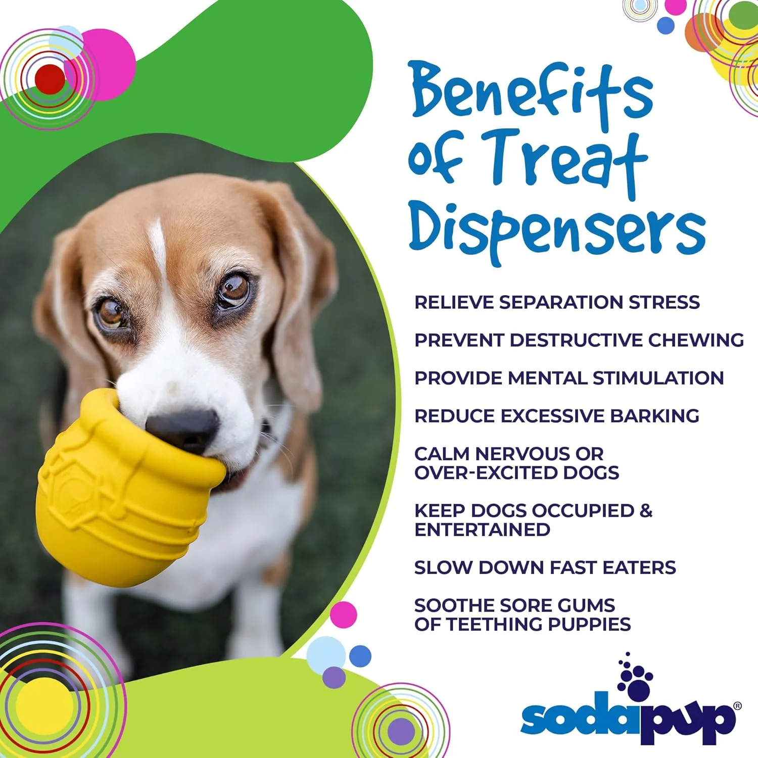 SodaPup Honey Pot Durable Rubber Treat Dispenser