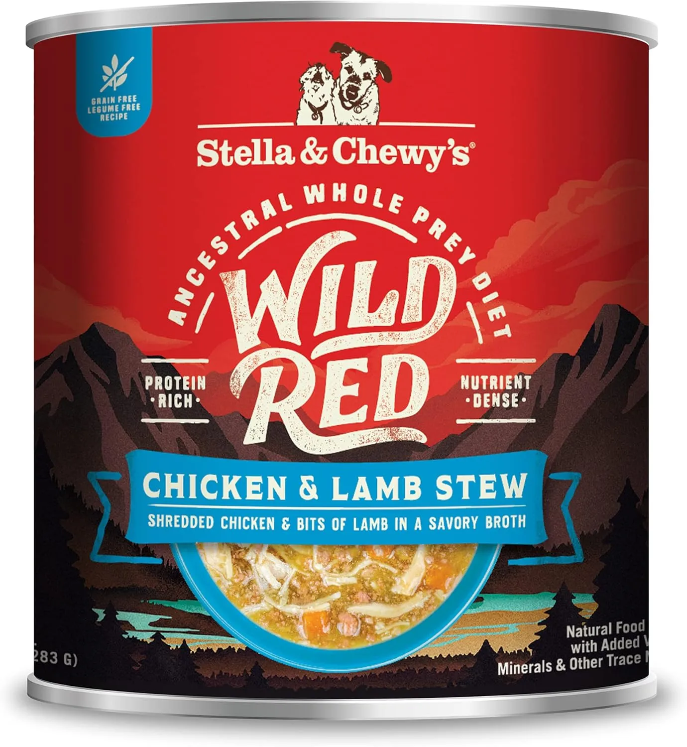 Stella & Chewy's Wild Red Wet Dog Food Chicken & Lamb Stew High Protein Recipe, 10 Ounce (Pack of 6)