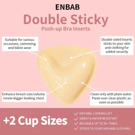 Sticky Push Up Bra Inserts 2 Pairs-Double Sided Sticky Waterproof Bra Pads for Volume