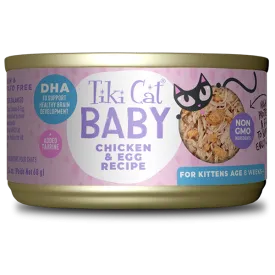 Tiki Cat Baby: Chicken & Egg Wet Food for Kittens