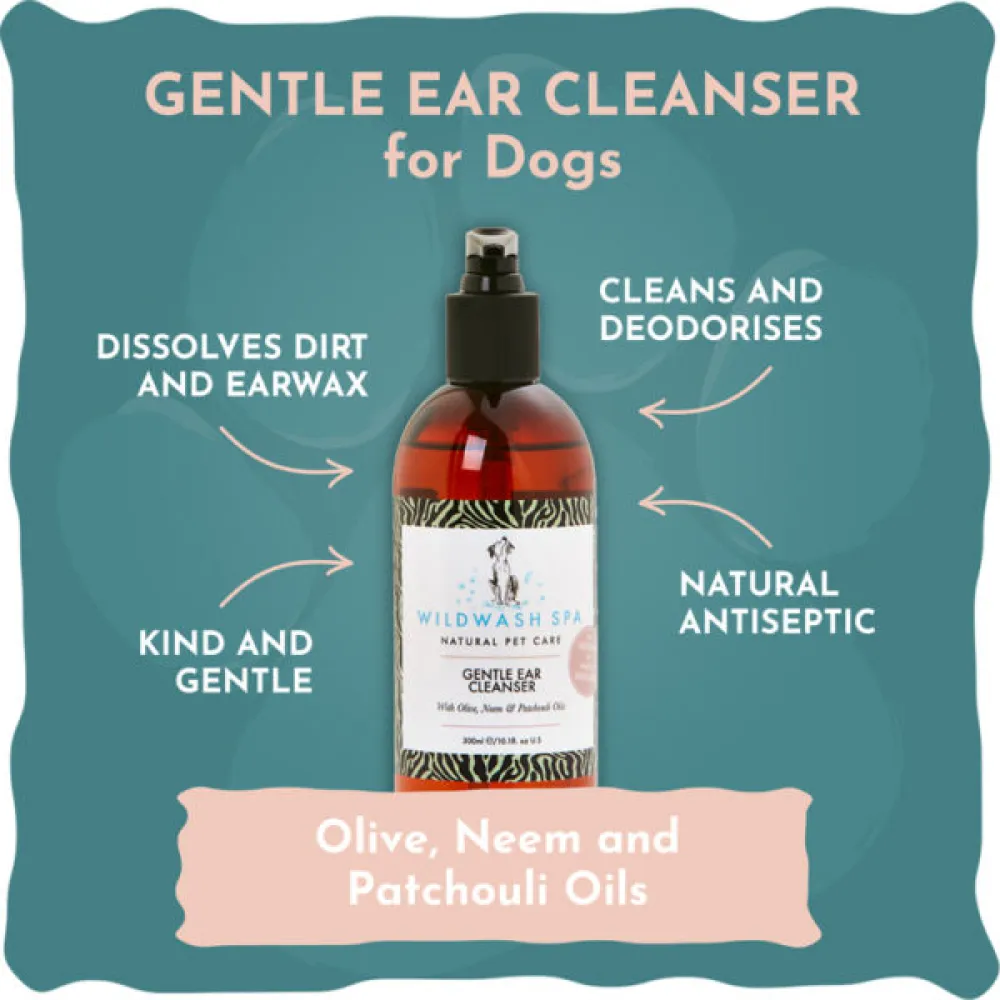 WildWash Spa Gentle Ear Cleanser for Dogs